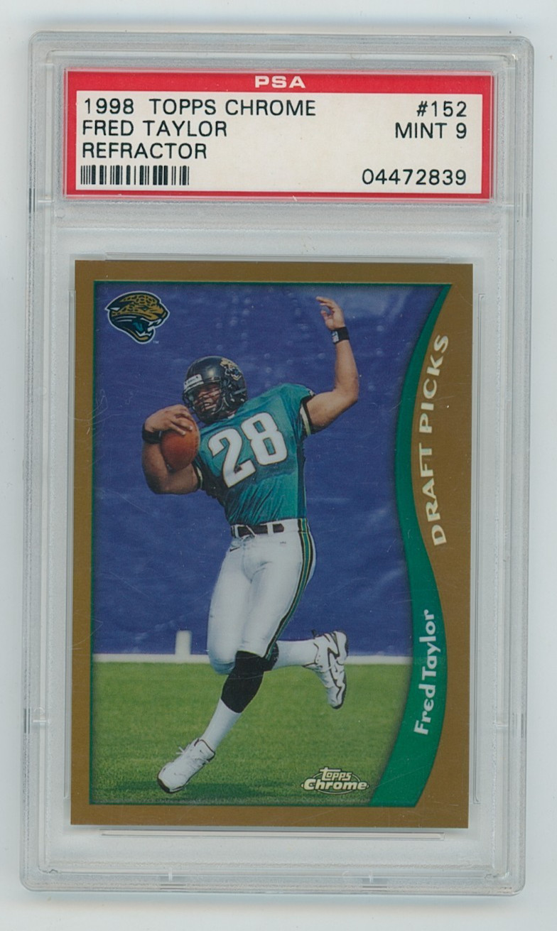 1998 Topps Chrome Fred Taylor Rookie Refractor #152 PSA 9 Mint