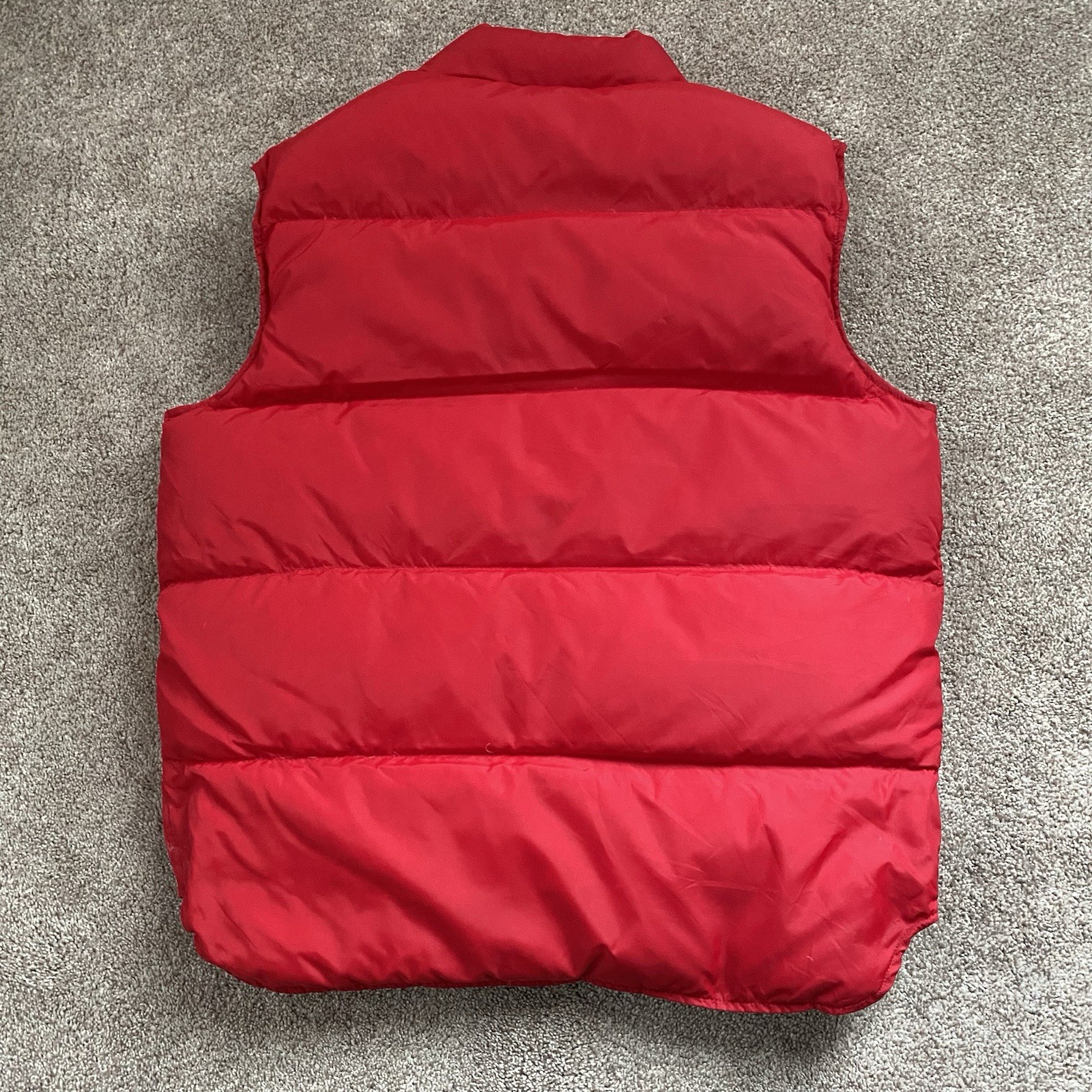 Vintage 70s Woolrich Puffer Vest Mens Medium M Red Goose Down Jacket Insulated image 2