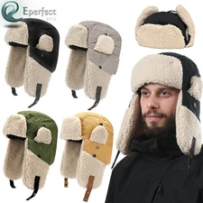 Winter Trapper Hat with Ear Flaps Russian Ushanka Aviator Ski Cap for Men Women