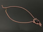 Vintage Gold Tonę SET Light and Dark Pink Stones Bracelet 15" Necklace — photo 6