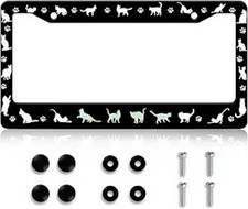 Cat License Plate Frame Animal Paw Print License Plate Holder Animal Footprint