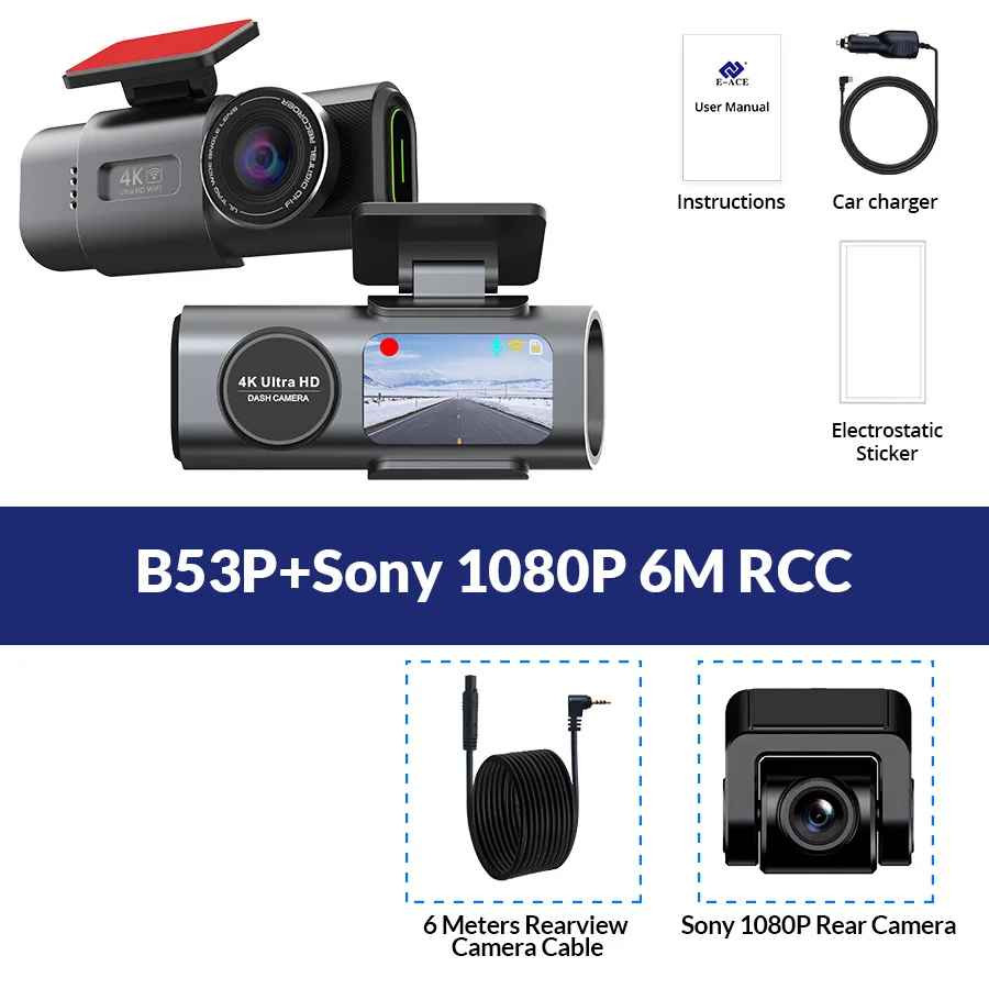 Dvr Dual Camera Night Vision 170&deg;