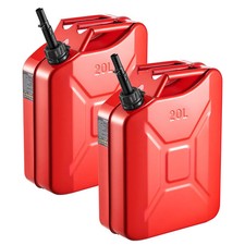 Steel Gas Can/5 Gal/20 Liter/RED/2 Pcs/new In Box/With Spout