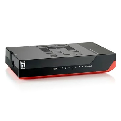 RJ45 8 Port Ethernet Netzwerk LAN Switch LevelOne GSW-0807 Unmanag. Gigabit Eth.