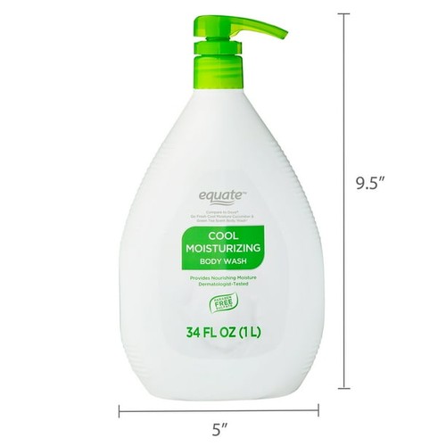 Equate Cool Moisturizing Body Wash, 34 fl oz - Picture 6 of 6
