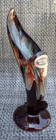 DRYDEN BIRD OF PARADISE BUD VASE FANTASTIC COLORS ARKANSAS POTTERY WITH LABEL — photo 3