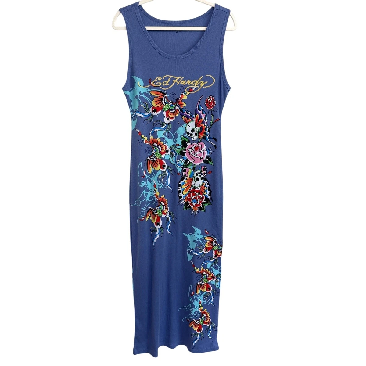 25+ Ed Hardy Casual Sleeveless Dresses for Women for sale 