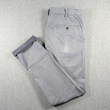 Uniqlo Slim Fit Chino Dress Pants Mens 34x34 Gray Cotton Blend Stretch Preppy