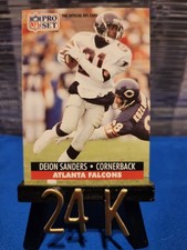 1991 Pro Set Deion Sanders Atlanta Falcons #98 Prime Time! Shedeur father