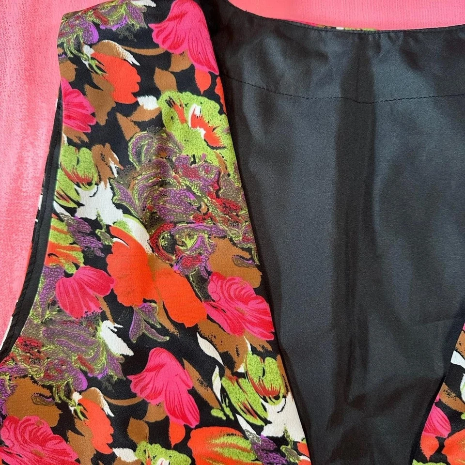 Chaleco Floral Vintage Años 90 Para Mujer Vintage Flor Botón Frontal Años 90 Chaleco Foto 3 de 4