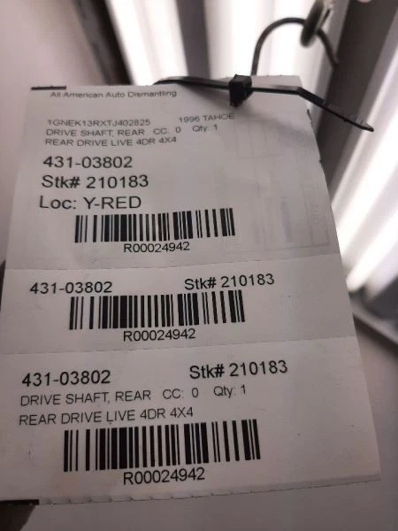 Rear Drive Shaft 4WD 117.5" Wb 88-98 CHEVROLET 1500 PICKUP 07849724 - Image 4 of 4