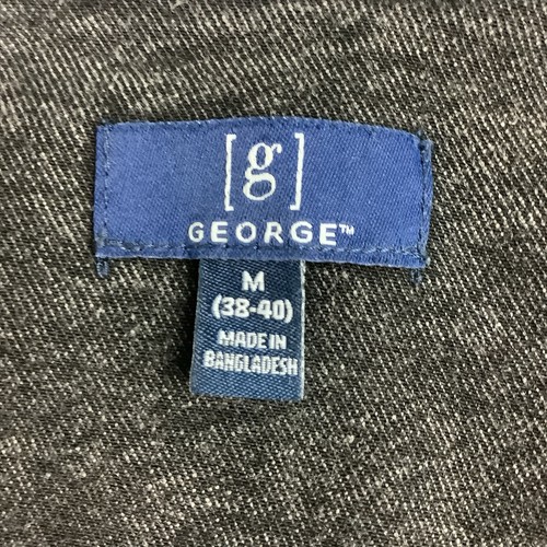 Giacca jeans uomo George lavaggio acido nero denim taglia M 38-40 tasche camionista elasticizzato - Foto 6 di 13