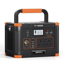 GRECELL Tragbare Powerstation 1000W, 999Wh Solargenerator (Peak 2000W)