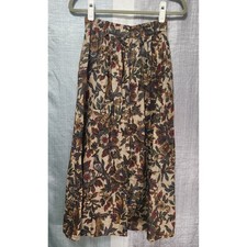 Bushwacker Usa Vtg 90s Floral Bird Tapestry Corduroy Skirt Small Cottagecore