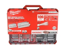 Milwaukee 48-22-9486 1/4" and 3/8" Metric & SAE Ratchet & Socket Set w/ Packout