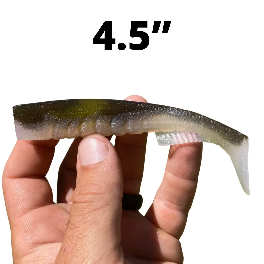 Extreme Paddle Tail Swim Baits  Soft Plastic Swimbaits for Bass Fishing, 4 Pack - Image 6