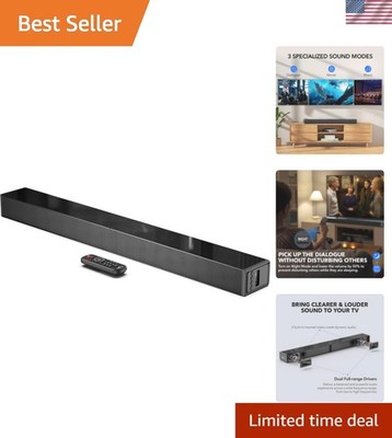 Compact 31-Inch TV Soundbar with Remote, HDMI, and Multiple Connectivity Options