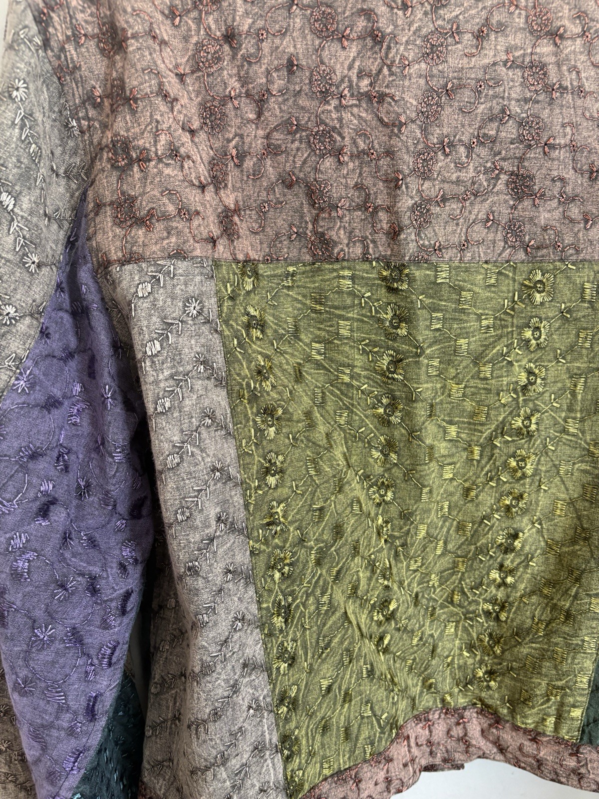 Sacred Threads Patchwork Boho Quilted Cotton Jack… - image 6