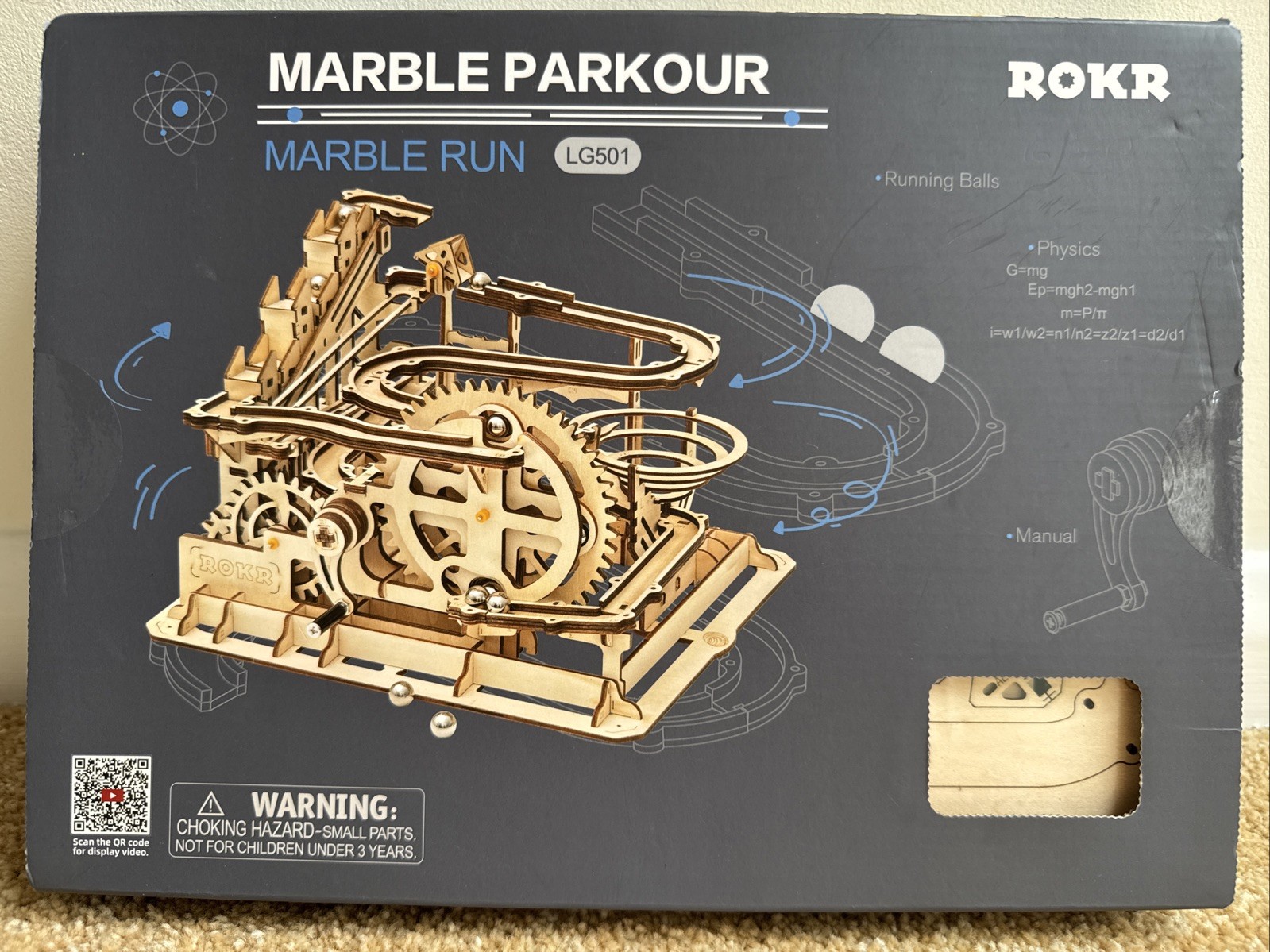 Marble Parkour Marble Run LG501 ROKR Robotime Plywood 3D puzzle New And Sealed
