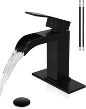 Waterfall Bathroom Faucet, Single Handle Bathroom Sink Faucet for Sink 1 or 4