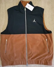 Nike Air Jordan Essentials Winter Vest Men's L $110 NWT FD8628-281 Black Brown