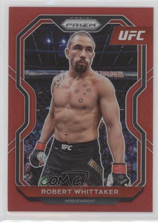 2021 Panini Prizm UFC Red Prizm /275 Robert Whittaker #11 06bm