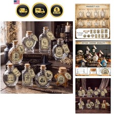 8 Sets/32 Pcs Halloween Potion Bottles with Cork Apothecary Bottles