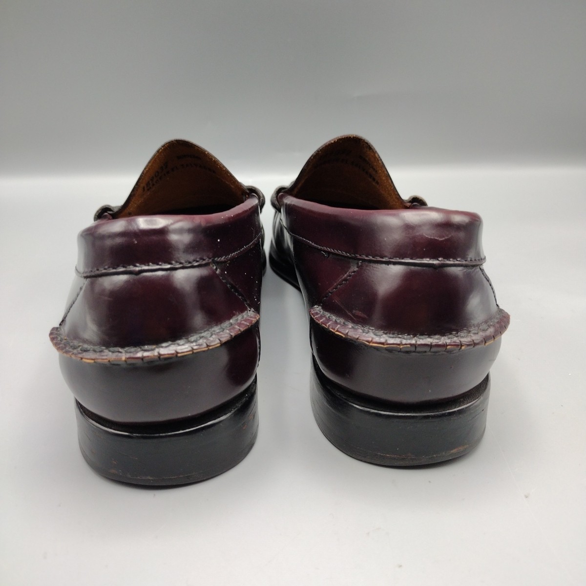 New L.L. Bean Brown and Red Men\'s Slip-On Loafers size 10M LL Bean Leather Penny Loafers Mens 8.5 D Burgundy Cordovan  main image 4