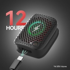 Hands-Free Rechargeable Compact Ergonomic Fast-Pairing Wearable Wireless Speaker