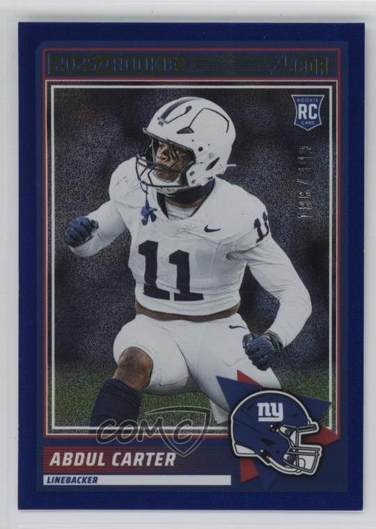 2025 Score Rookies Blue Dots 186/399 Abdul Carter #16 1hi8