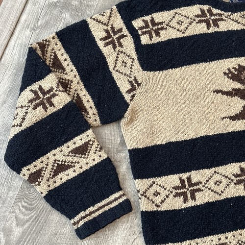 Vintage Polo Sport Ralph Lauren-Mallard Duck-Wool/Silk-Hand Knit Sweater-Sz L - Picture 6 of 18
