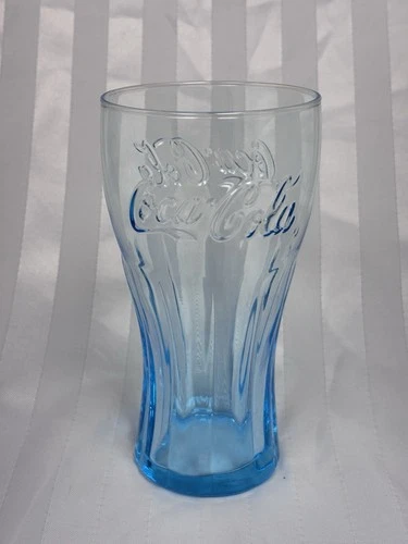 Vintage Coca-Cola Glass Made By Libbey Glass - Teal Green 6" Tall 16 Oz