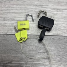2pcs Small Padlocks With Keys Each Bags Luggage Suitcase Lockers Security - UK