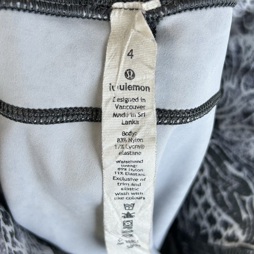 Lululemon Fast Free 7/8 Apretado II Nulux 25" Serigrafía Starlight Negro Multi Talla 4 - Imagen 10 de 11