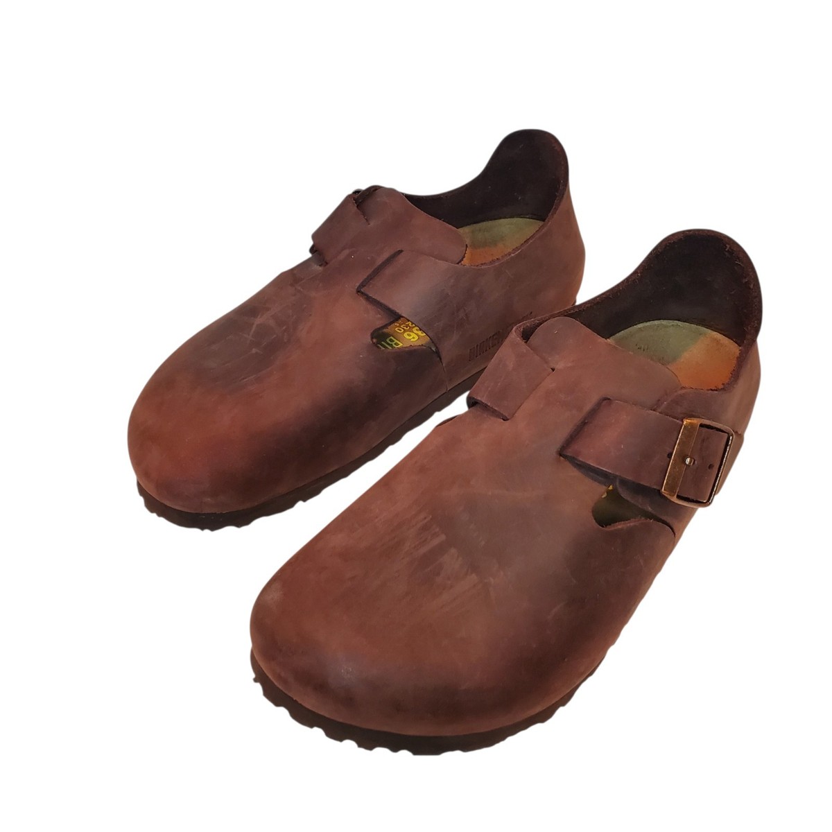 Birkenstock London Habana Oiled Deep Brown Leather Womens Size EU