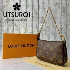 LOUIS VUITTON Mini Pochette Accessoires Monogram Pouch Authentic【Condition:S】