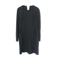 CHANEL Wool Cashmere Dress Dress P46626V34560 Black 44 IT1XVWUXPEPO F/S from Jap