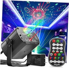 Party Lights, Dj Disco Lights, RGB 3 Lens DJ Strobe Light Sound Activated
