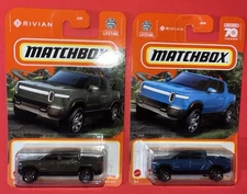 Matchbox RIVIAN RIT BLUE & OLIVE lot of 2 VHTF