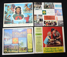 4 VINTAGE GIRL SCOUTS OF AMERICA CALENDARS ~ 1959, 1966, 1967 & 1970