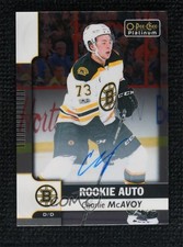 2017-18 O-Pee-Chee Platinum Rookie Autos Charlie McAvoy #R-CM Auto uk2