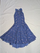 Youth Dance Costume 12/14 Blue Sparkle