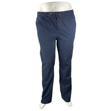 NEW Quince Women's Navy Blue High Rise Straight Leg Trousers Dress Pants Size XL