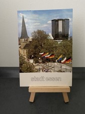 Vintage Postkarte Stadt Essen, Gebäude, Architektur, Fahnen, Stadt