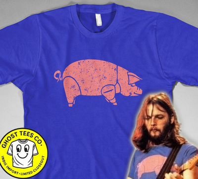David Gilmour Pig Pink Floyd Animals T Shirt As worn by 1977 the