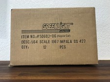 Greenlight 1967 Impala 427 Ss Black 1 Of 5000 Han Factory Sealed Box Of 12 Greenlight 1967 Impala 427 Ss Black 1 Of 5000 Han Factory Sealed Box Of 12