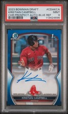2023 Bowman Draft Chrome /150 Blue Auto Kristian Campbell PSA 9