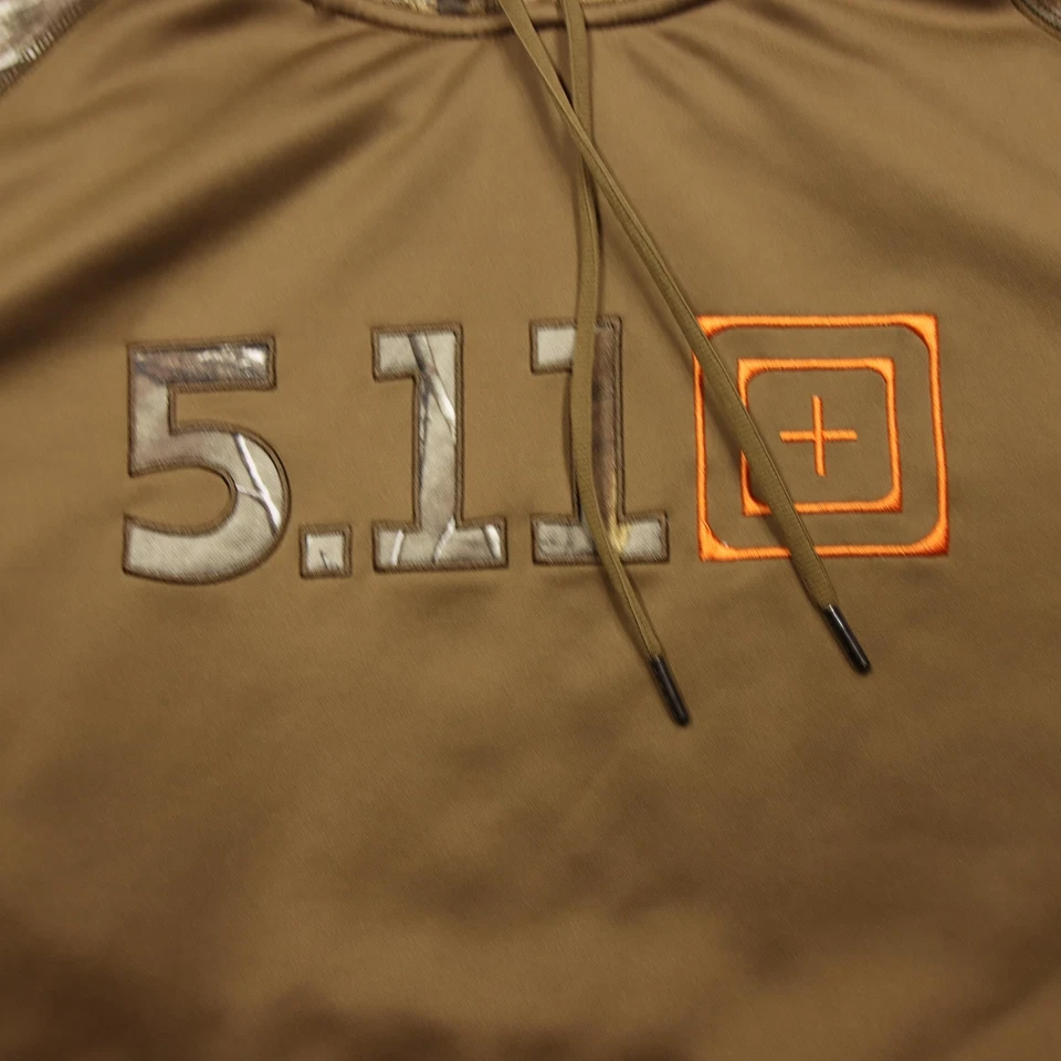 5.11 Тактическая толстовка с капюшоном мужской 2XL коричневый Realtree камуфляж пуловер молнии рукав карман - Изображение 2 из 4