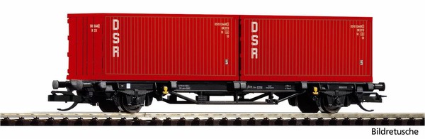Piko 47727 (1:120) Tt-Containertragwg. 2X20' Dsr Dr Iv-image