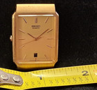 VINTAGE SEIKO QUARTZ RECTANGULAR DRESS WATCH PIECE BROKEN FOR PARTS OR REPAIR NR — photo 5
